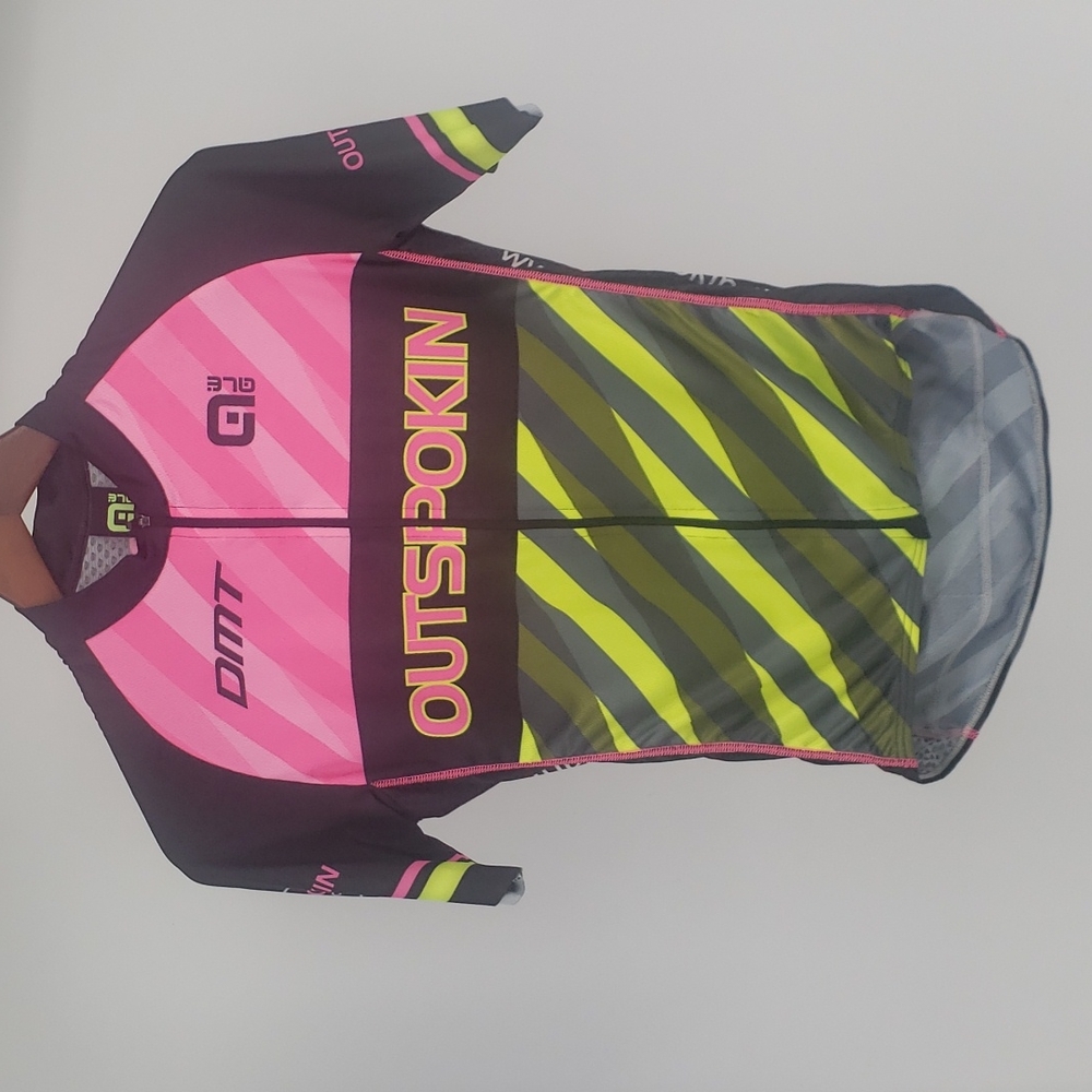 Women's Outspoken Bicycles Cycling Jersey Short Sleeve Full Zip - Size  Medium